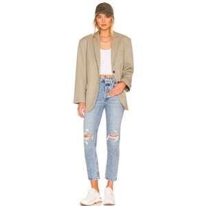 Agolde Riley ripped straight cropped